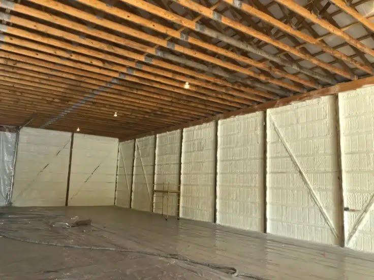 Spray Foam Insulation installation detail by Mustang Insulation Services